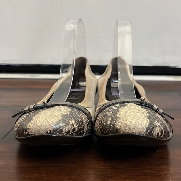 AGL Attilio Giusti Leombruni Snake skin Metallic Flats Cap Toe size EU41 US10.5 - Picture 3 of 13